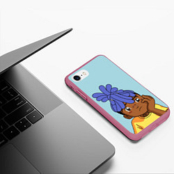 Чехол iPhone 7/8 матовый XXXTentacion Kid, цвет: 3D-малиновый — фото 2