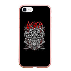 Чехол iPhone 7/8 матовый Slayer: Hell Goat, цвет: 3D-светло-розовый