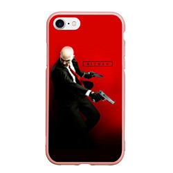 Чехол iPhone 7/8 матовый Hitman: Red Agent, цвет: 3D-светло-розовый