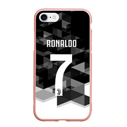 Чехол iPhone 7/8 матовый CRonaldo 7, цвет: 3D-светло-розовый