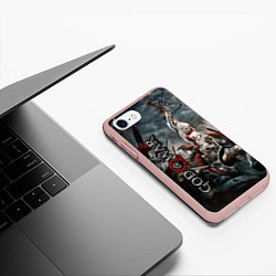 Чехол iPhone 7/8 матовый God of War, цвет: 3D-светло-розовый — фото 2