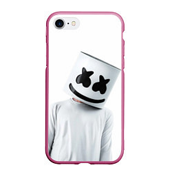 Чехол iPhone 7/8 матовый Marshmallow: White Only, цвет: 3D-малиновый