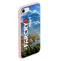 Чехол iPhone 7/8 матовый Far Cry 4: Ice Mountains, цвет: 3D-светло-розовый — фото 2