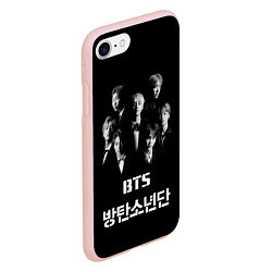 Чехол iPhone 7/8 матовый BTS Group, цвет: 3D-светло-розовый — фото 2