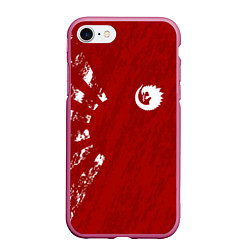 Чехол iPhone 7/8 матовый Godzilla: Red Japan, цвет: 3D-малиновый