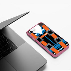 Чехол iPhone 7/8 матовый Fortnite: Ремонтник, цвет: 3D-малиновый — фото 2