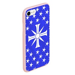 Чехол iPhone 7/8 матовый Far Cry 5: Blue Cult Symbol, цвет: 3D-светло-розовый — фото 2