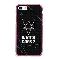 Чехол iPhone 7/8 матовый Watch Dogs 2: Tech Geometry, цвет: 3D-малиновый
