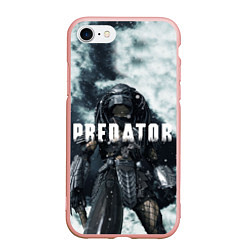 Чехол iPhone 7/8 матовый Winter Predator, цвет: 3D-светло-розовый
