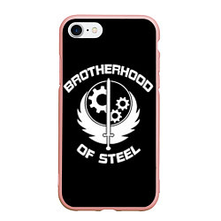 Чехол iPhone 7/8 матовый Brothood of Steel, цвет: 3D-светло-розовый