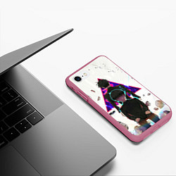 Чехол iPhone 7/8 матовый Mob Psycho 100, цвет: 3D-малиновый — фото 2