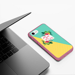 Чехол iPhone 7/8 матовый Good Mood Every Day, цвет: 3D-малиновый — фото 2
