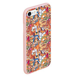 Чехол iPhone 7/8 матовый Котобомбинг, цвет: 3D-светло-розовый — фото 2