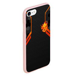 Чехол iPhone 7/8 матовый Cyberpunk 2077: Samurai Flame, цвет: 3D-светло-розовый — фото 2