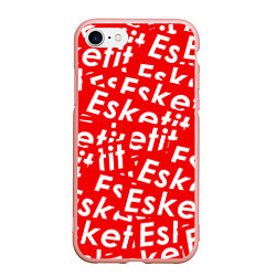 Чехол iPhone 7/8 матовый Esketit Pattern, цвет: 3D-светло-розовый