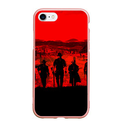 Чехол iPhone 7/8 матовый RDR 2: Sunset, цвет: 3D-светло-розовый