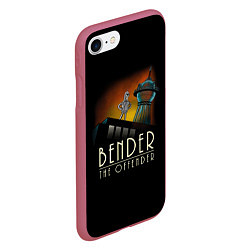 Чехол iPhone 7/8 матовый Bender The Offender, цвет: 3D-малиновый — фото 2