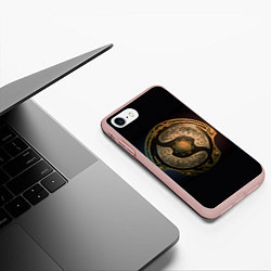 Чехол iPhone 7/8 матовый Bronze Aegis, цвет: 3D-светло-розовый — фото 2