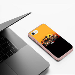 Чехол iPhone 7/8 матовый RDR 2: Team, цвет: 3D-светло-розовый — фото 2