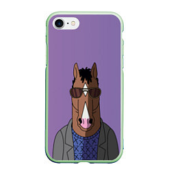 Чехол iPhone 7/8 матовый Конь БоДжек цвета 3D-салатовый — фото 1