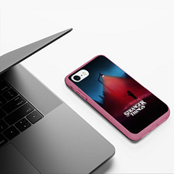 Чехол iPhone 7/8 матовый Stranger Things: Red Lantern, цвет: 3D-малиновый — фото 2
