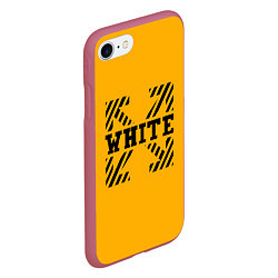 Чехол iPhone 7/8 матовый Off-White: Yellow Style, цвет: 3D-малиновый — фото 2