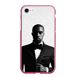 Чехол iPhone 7/8 матовый Kanye West: Halftone, цвет: 3D-малиновый