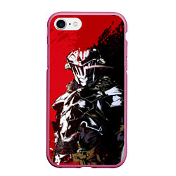 Чехол iPhone 7/8 матовый Goblin Slayer, цвет: 3D-малиновый