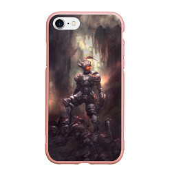 Чехол iPhone 7/8 матовый Goblin Slayer darkness knight, цвет: 3D-светло-розовый