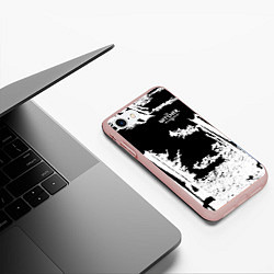 Чехол iPhone 7/8 матовый The Witcher 3: Wild Hunt, цвет: 3D-светло-розовый — фото 2
