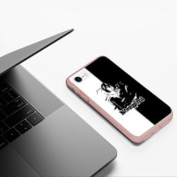 Чехол iPhone 7/8 матовый Бездомный Бог, цвет: 3D-светло-розовый — фото 2