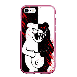 Чехол iPhone 7/8 матовый MONOKUMA, цвет: 3D-малиновый