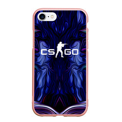 Чехол iPhone 7/8 матовый CS:GO Waves Skin, цвет: 3D-светло-розовый