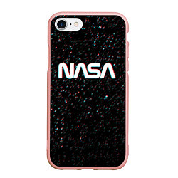 Чехол iPhone 7/8 матовый NASA: Space Glitch