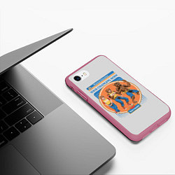 Чехол iPhone 7/8 матовый Lycanthropy, цвет: 3D-малиновый — фото 2