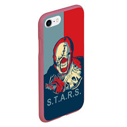 Чехол iPhone 7/8 матовый STARS, цвет: 3D-малиновый — фото 2