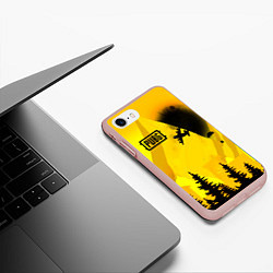 Чехол iPhone 7/8 матовый PUBG: AirDrop, цвет: 3D-светло-розовый — фото 2