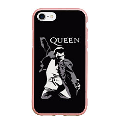 Чехол iPhone 7/8 матовый Queen Star, цвет: 3D-светло-розовый