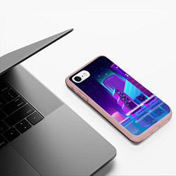 Чехол iPhone 7/8 матовый Neon Nights, цвет: 3D-светло-розовый — фото 2