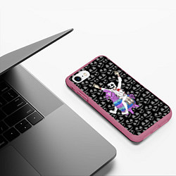 Чехол iPhone 7/8 матовый Marshmello x Llama, цвет: 3D-малиновый — фото 2