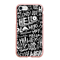 Чехол iPhone 7/8 матовый Hello Pattern