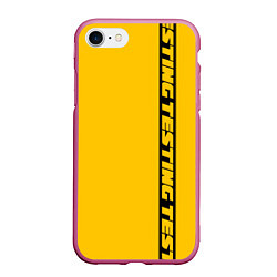 Чехол iPhone 7/8 матовый ASAP Rocky: Yellow Testing, цвет: 3D-малиновый