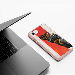 Чехол iPhone 7/8 матовый Apex Legends: Mirage, цвет: 3D-светло-розовый — фото 2