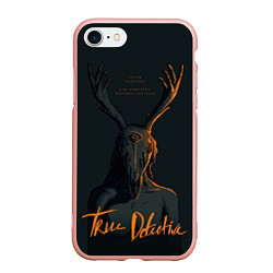 Чехол iPhone 7/8 матовый True Detective, цвет: 3D-светло-розовый