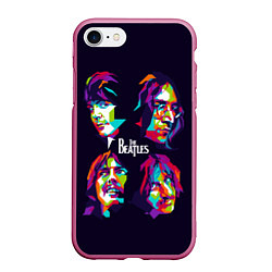 Чехол iPhone 7/8 матовый The Beatles: Art Faces