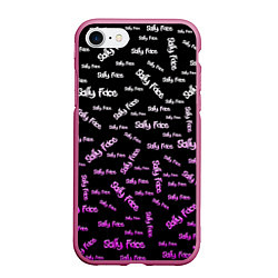 Чехол iPhone 7/8 матовый Sally Face: Violet Pattern, цвет: 3D-малиновый