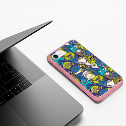 Чехол iPhone 7/8 матовый Маленькие монстры, цвет: 3D-баблгам — фото 2