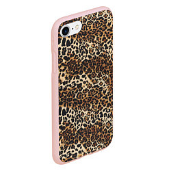 Чехол iPhone 7/8 матовый Шкура леопарда, цвет: 3D-светло-розовый — фото 2