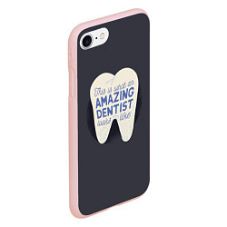 Чехол iPhone 7/8 матовый Amazing Dentist, цвет: 3D-светло-розовый — фото 2