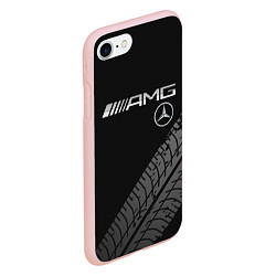 Чехол iPhone 7/8 матовый Mercedes AMG: Street Racing, цвет: 3D-светло-розовый — фото 2